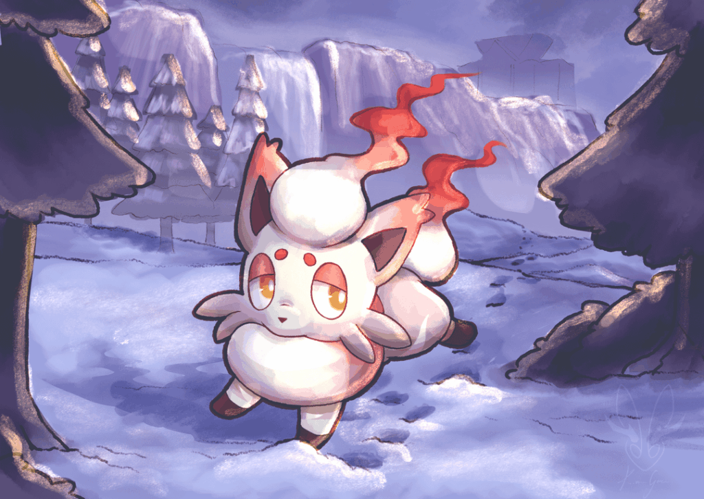 Some Hisuian Zorua Art I made