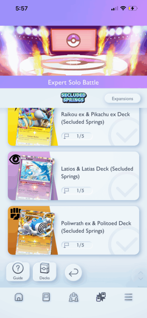 Can't progress in Pokemon tcgp