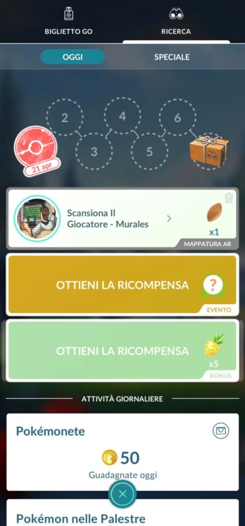 New layout for go pass/task/events tabs