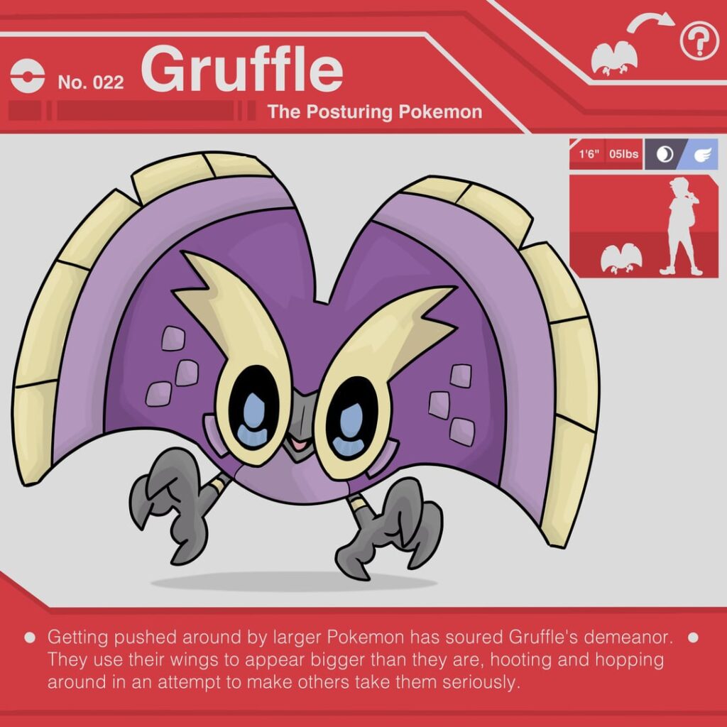 Gruffle, The Posturing Pokemon