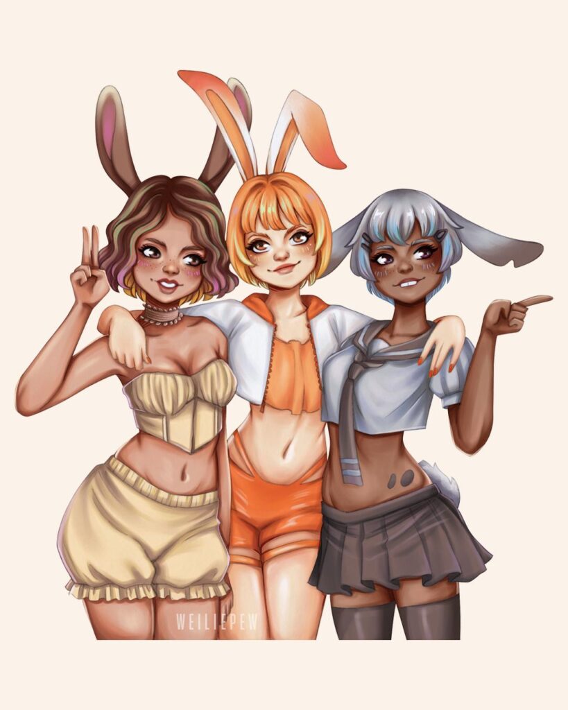 Let's see if you can guess which Pokemon gijinkas inspired this illustration? :D