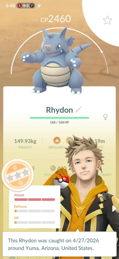 Rhydon question