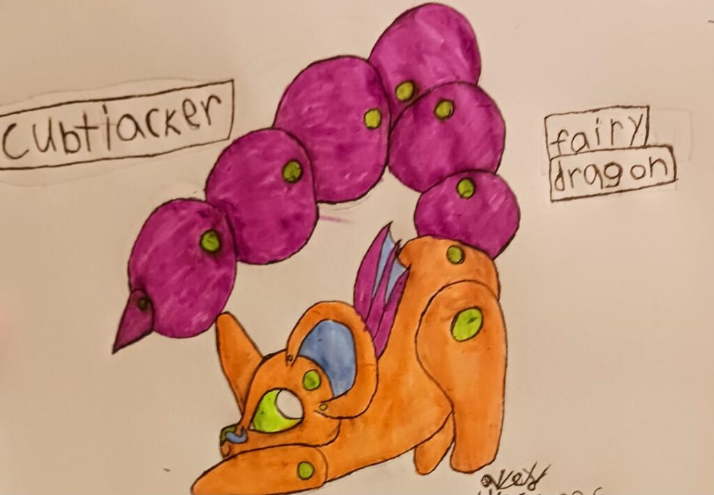 I came up with an evolution for my manticore nut cracker fakèmon it might be a little over designed but I like my ideas