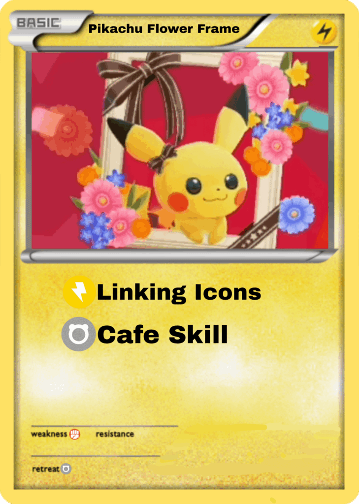 Pikachu Flower Frame Pokemon Card
