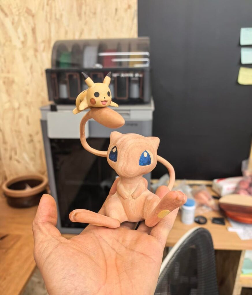 I made a Mew out of wood. What do you think?