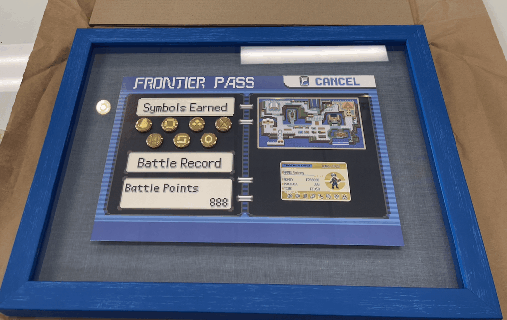Emerald Battle Frontier Pass so nice, I had to print it out