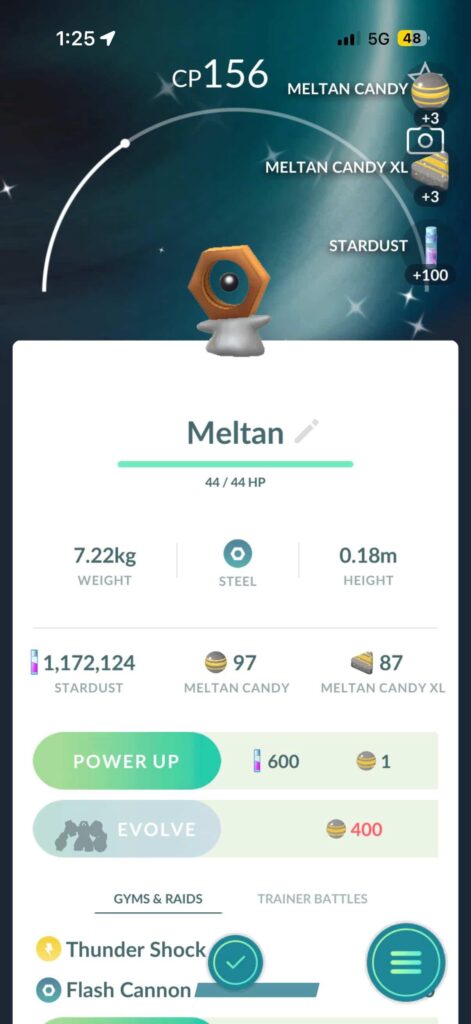 Meltan shiny reactivated