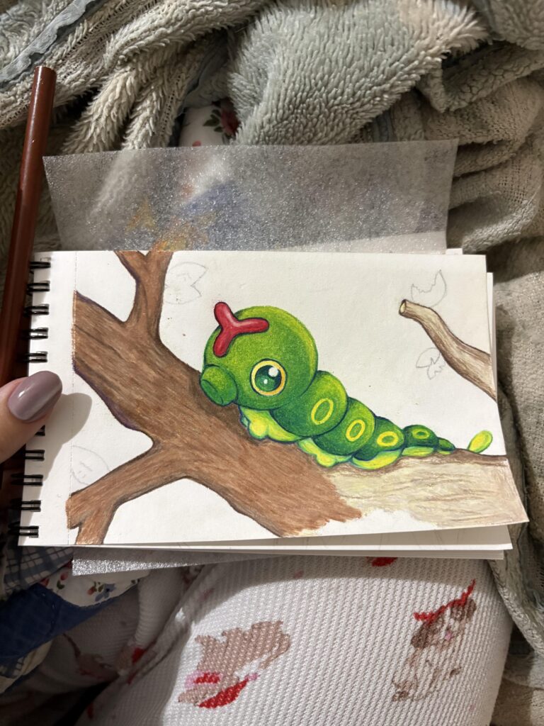 Caterpie fan art wip