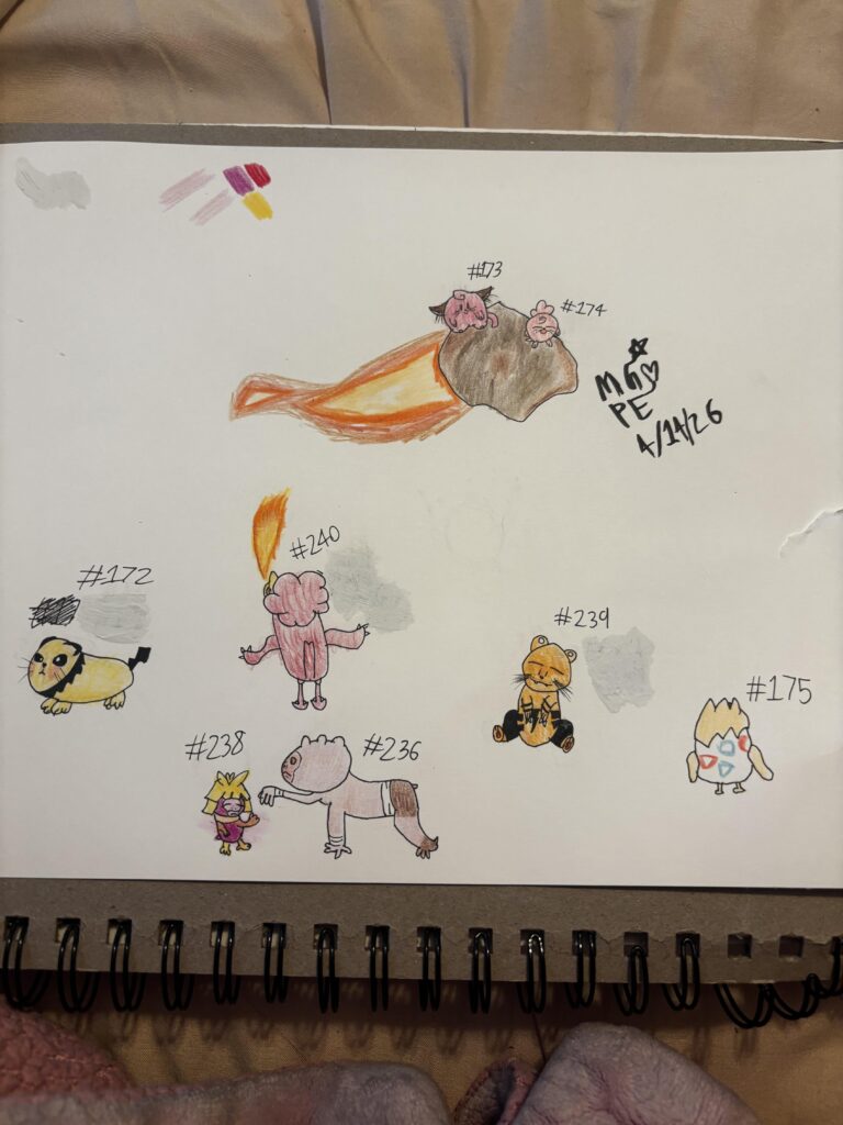 I (tried to) draw the GSC babies as real animals!