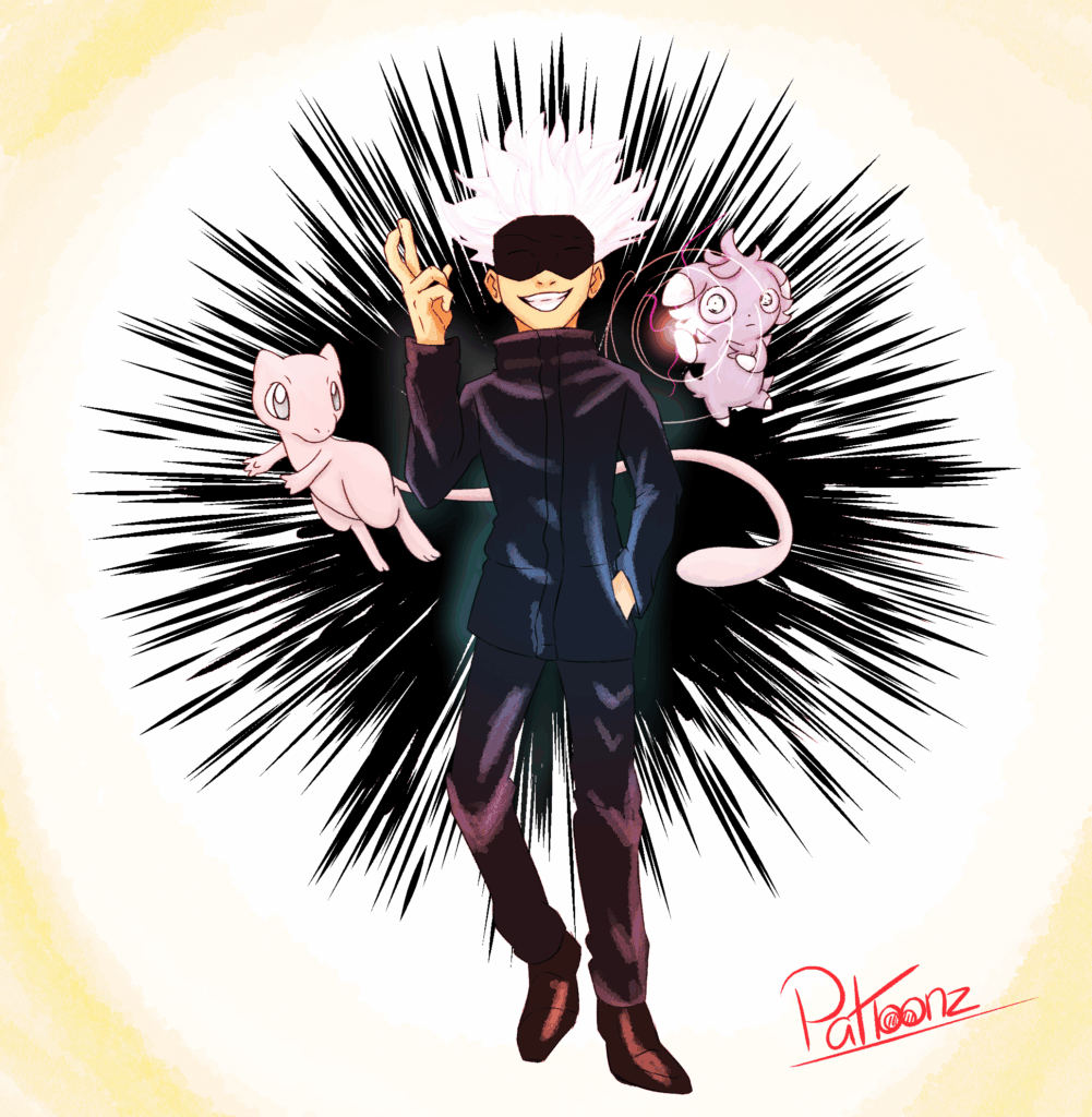 Satoru Gojo with his Pokemon