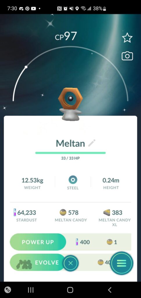 [Pogo] Caught my first Shiny Meltan!