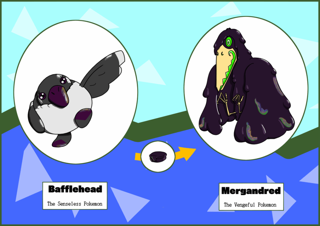 Weird duck season! Kadia dex #039 Bafflehead and #040 Mergandred