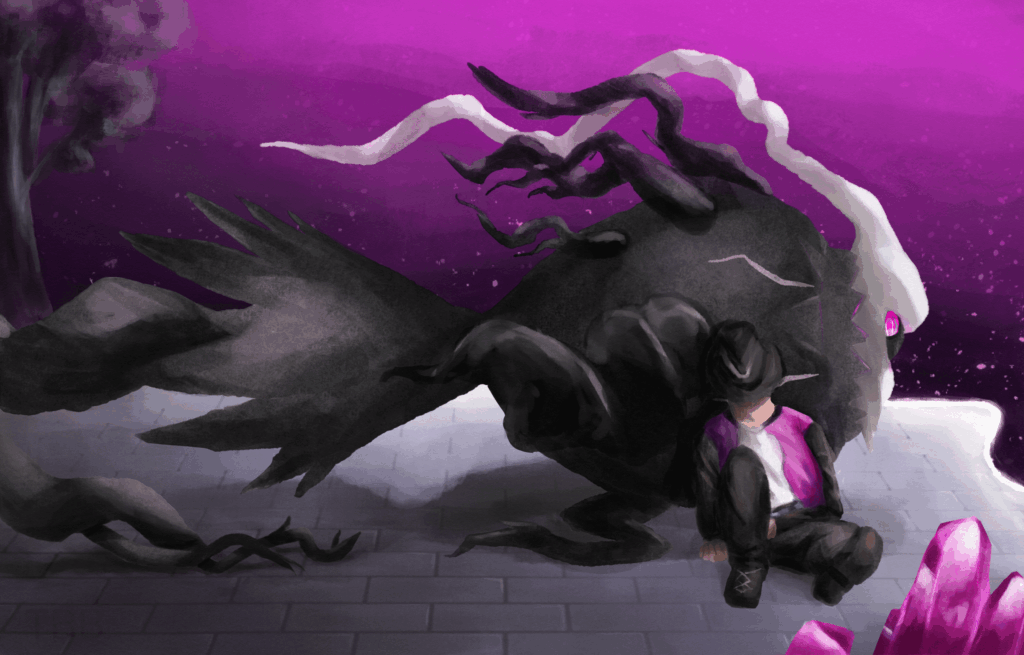 [OC] R&R With Mega Darkrai (Illustration)