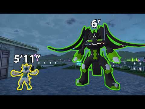 Pokémon Legends: Z-A - Legendary and Mythical Size Comparison