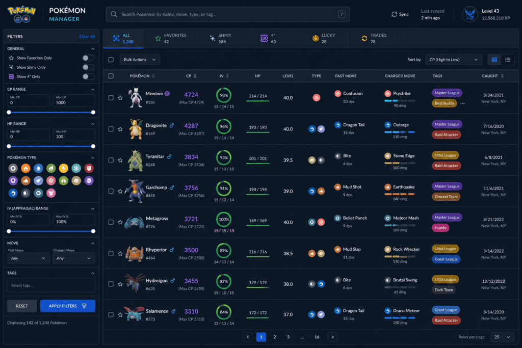 How great would it be to have a web interface to manage your Pokemon?