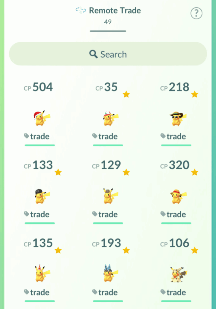Are people only interested in shiny costume Pikachu?