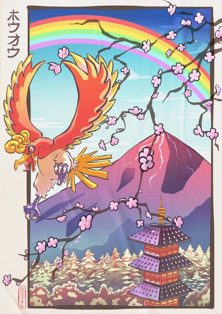 I did a Ho-Oh ukiyo-e fanart, hope u like it!