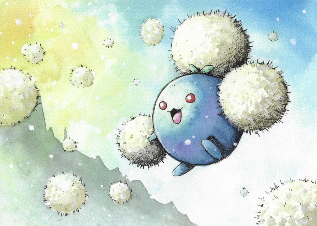 I painted Jumpluff! (OC)