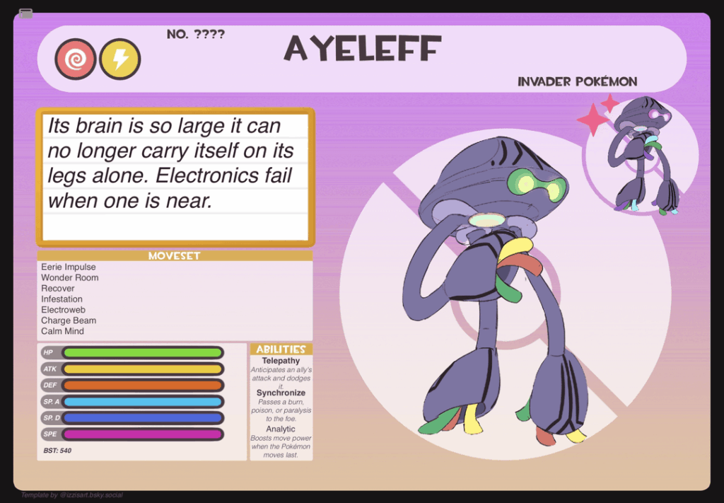 Working on some Fakemon for some Trainer OCs, here's what I've got so far