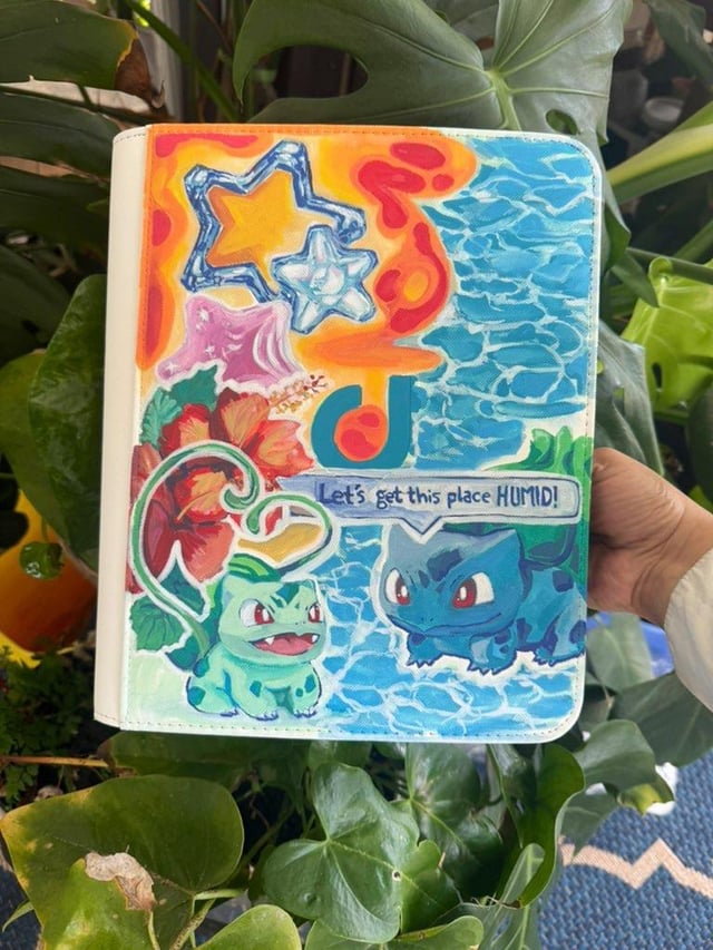 Made some cute binders! Painted :3