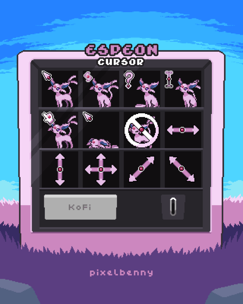 Animated Espeon Mouse Coursor! [OC]