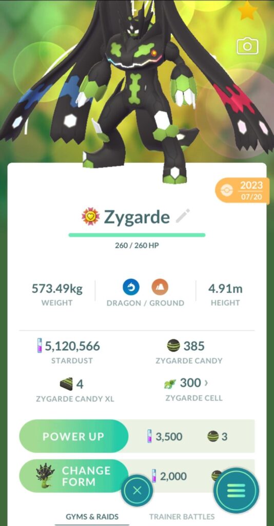 What is the limit for Zygarde cells?