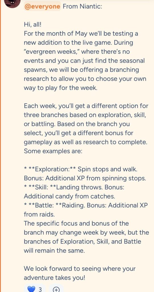 "Evergreen weeks" coming during non event weeks