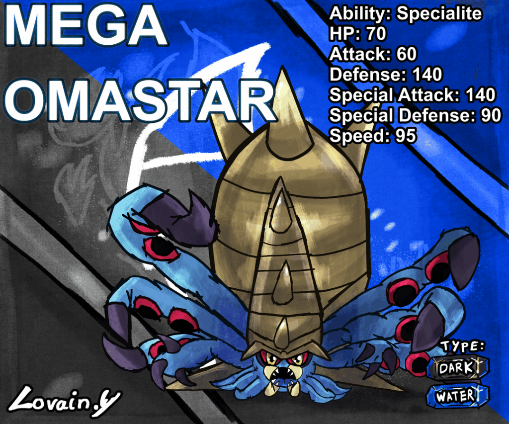 My take on Mega Omastar (OC)
