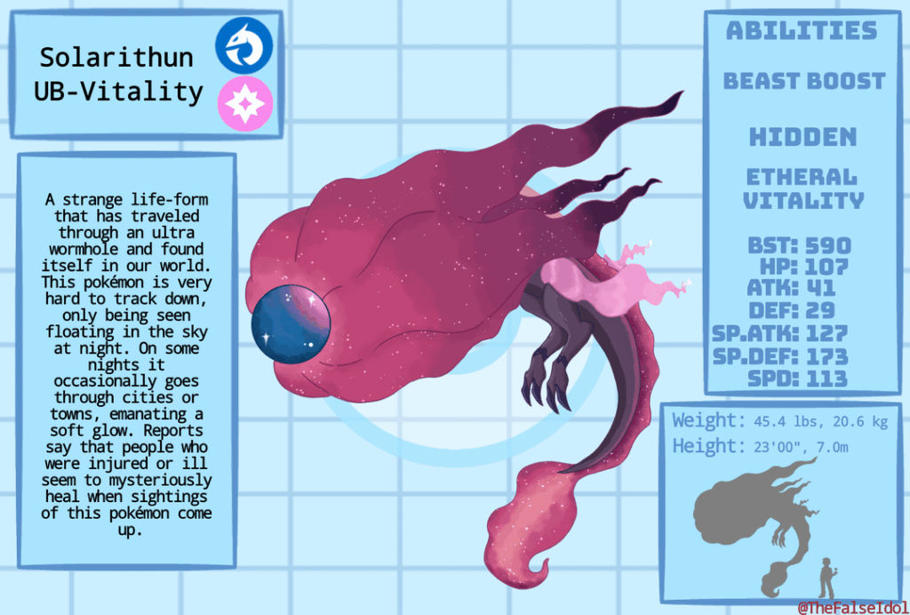 The Final Ultra Beast of my Mind Body and Soul Trio. Here's the Soul, Solarithun!