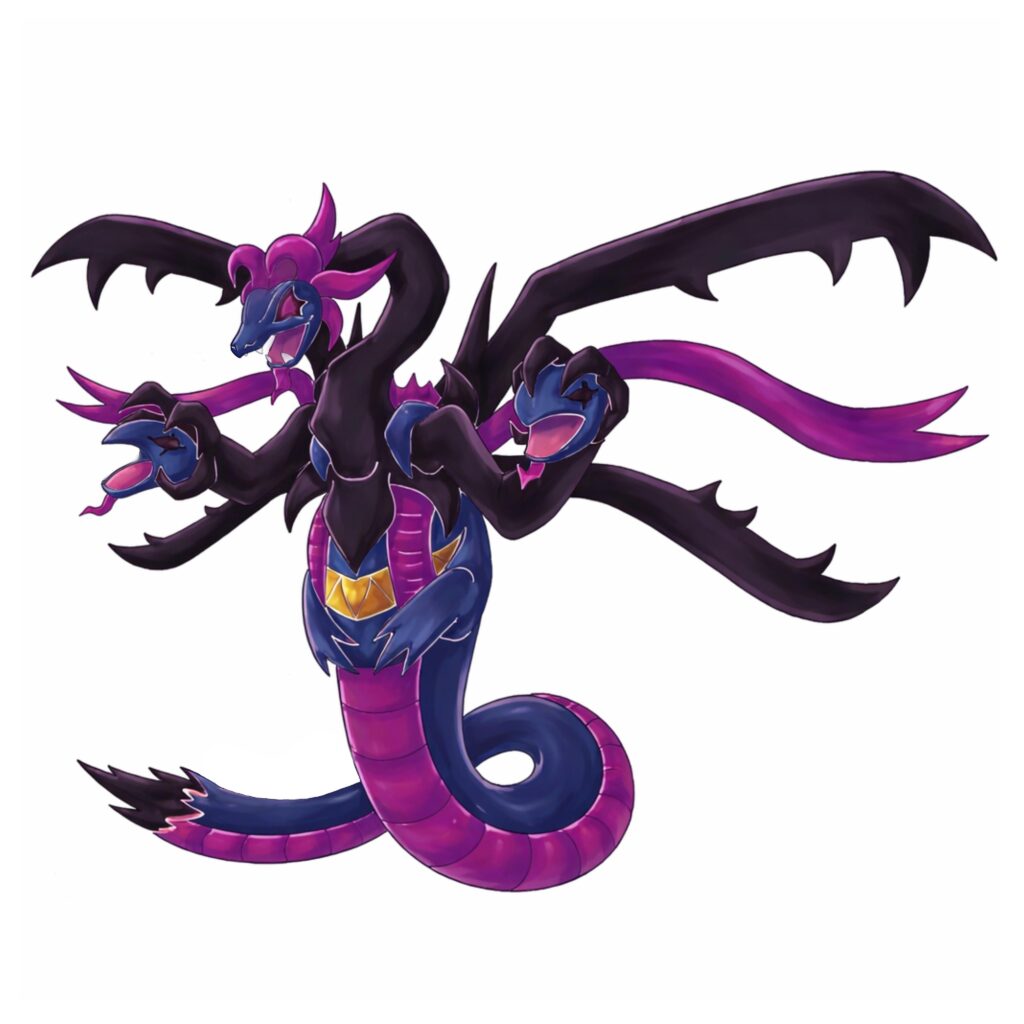 Made a Mega Hydreigon digital concept art for my bday today 🥳