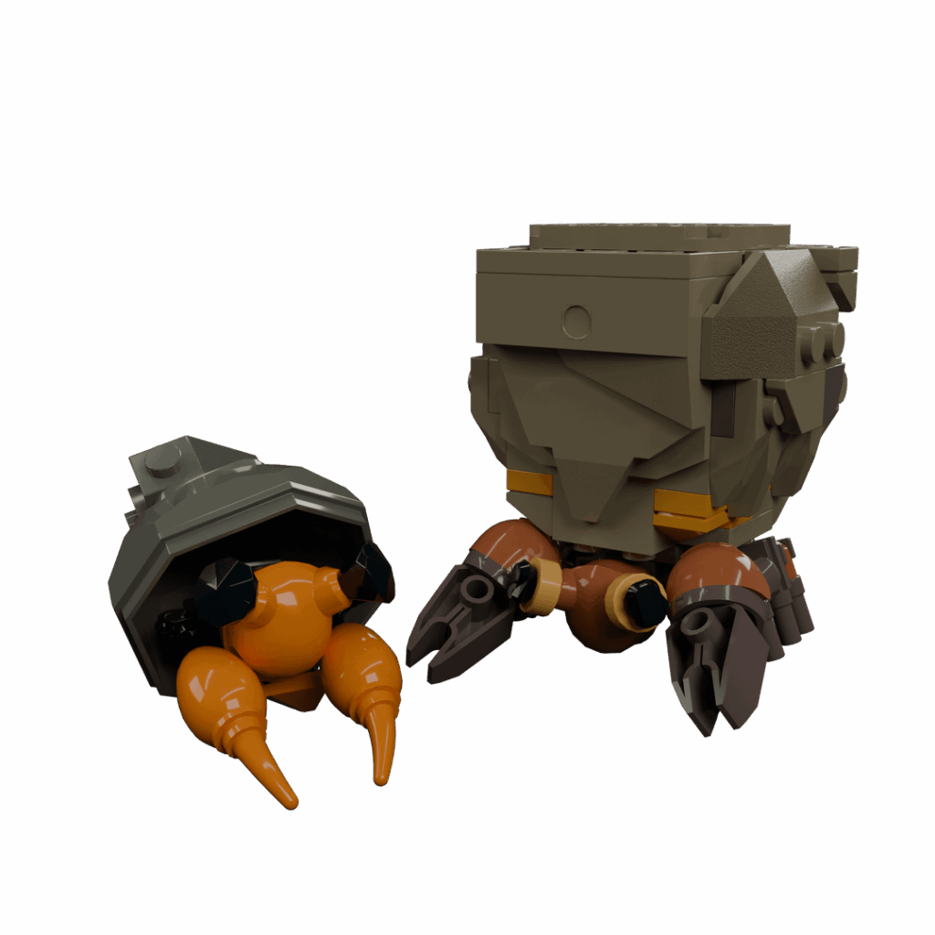 [OC] lego Dwebble and Crustle