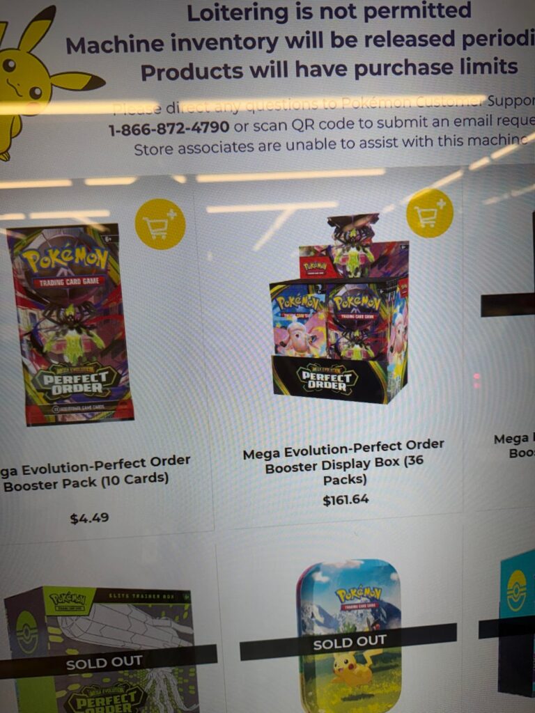 Single packs from the vending machine