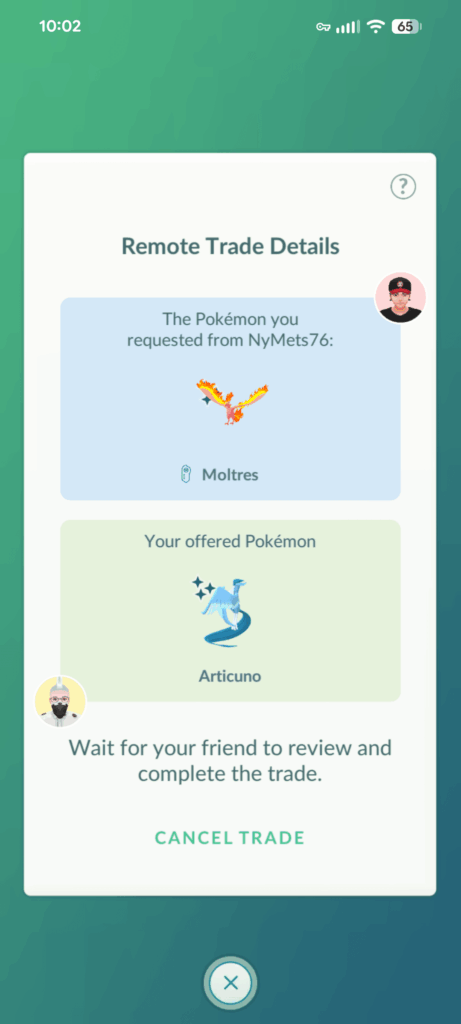 NyMets76 if you're reading this I only declined the trade because we aren't lucky friends