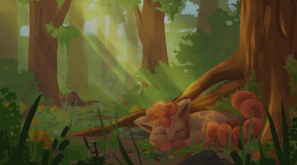 What do you think Vulpix is dreaming about ?