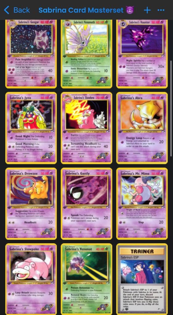 Going to Masterset all Sabrina-related cards. Is this all of them??