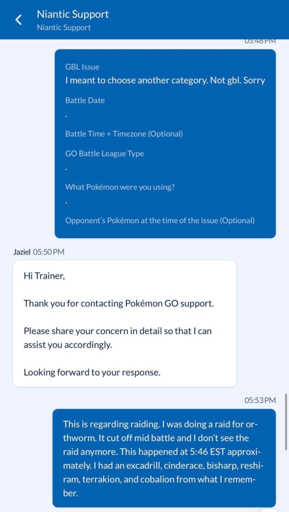 Support gives me premium battle pass over an issue with raiding
