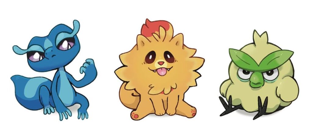 I drew the Gecqua, Ponbon, and Browt.