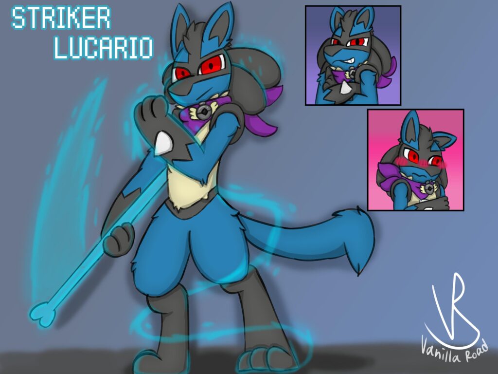 [OC] Finished Commission: The Striker Lucario