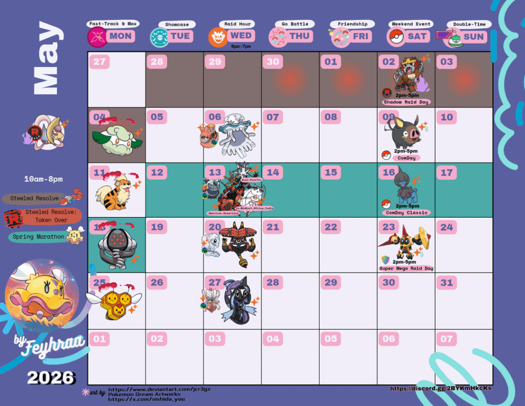 Pogo Calendar 2026 May (Mon/Sun)