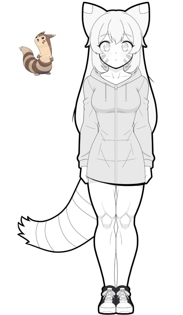Furret Girl (Manga style) by me