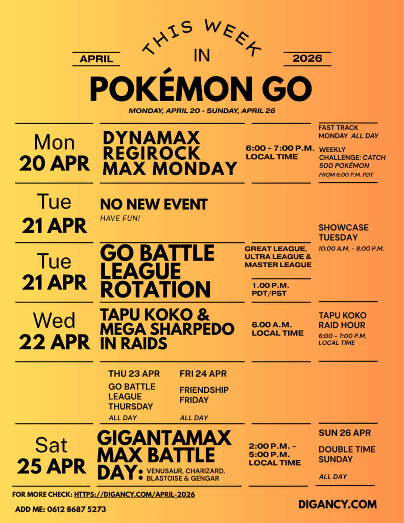 This Week in Pokémon GO (April 20 - 26, 2026)