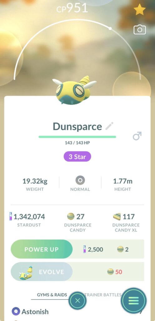 Evolving Special Forms of Dunsparce and Maushold