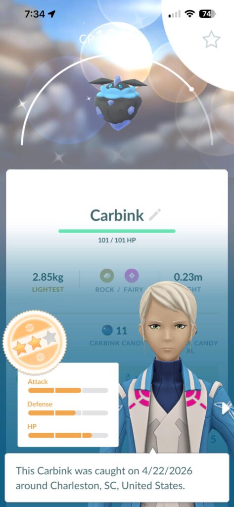 Shiny Wild carbink