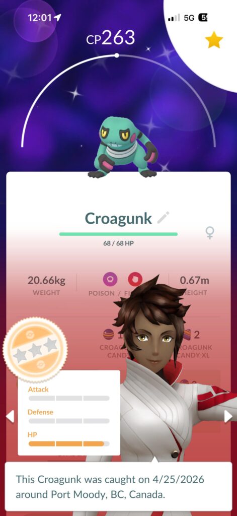 Guys…. I finally found one, only a day after I posted about my Hundo toxicroak
