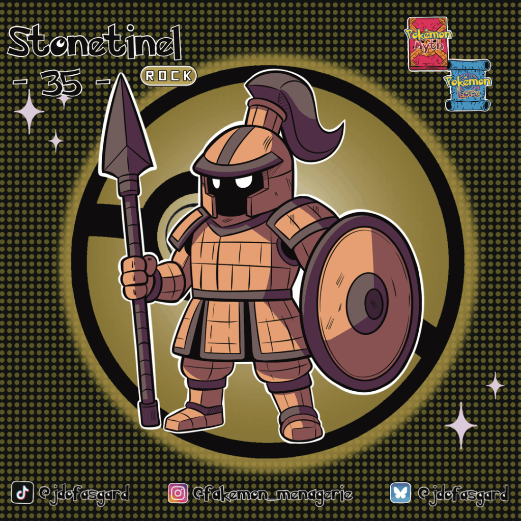 Stonetinel - the Vanguard Pokémon by fakemon_menagerie