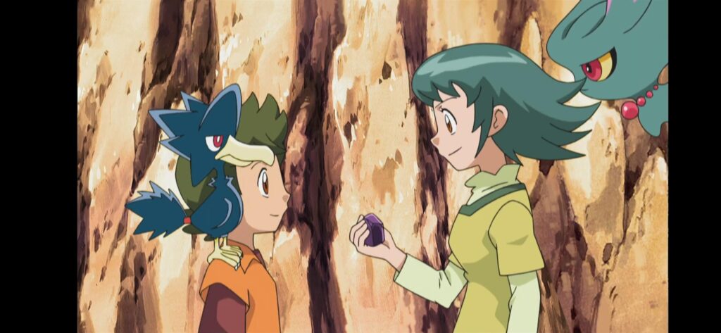 What happens if two Pokémon touch and evolution stone at the same time?