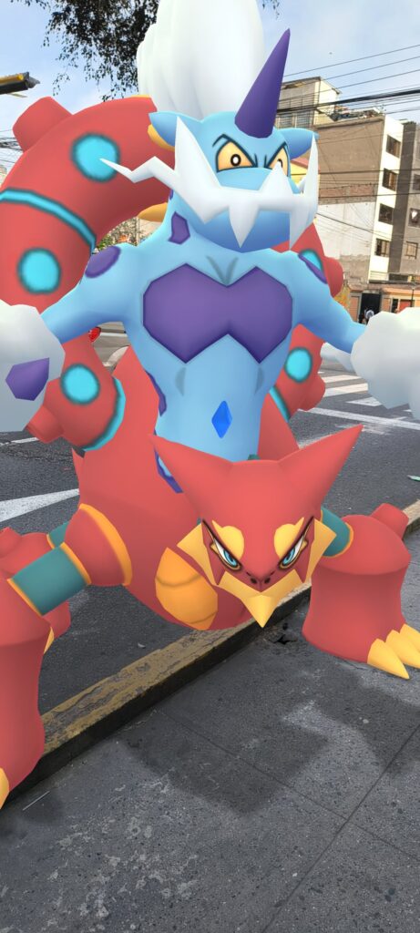 Uhh... My Volcanion has a... Thundurus... Growing out of its back.