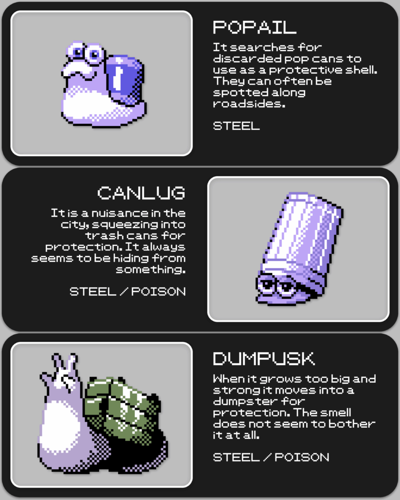 Snail Line Inspired by Litter and Trash