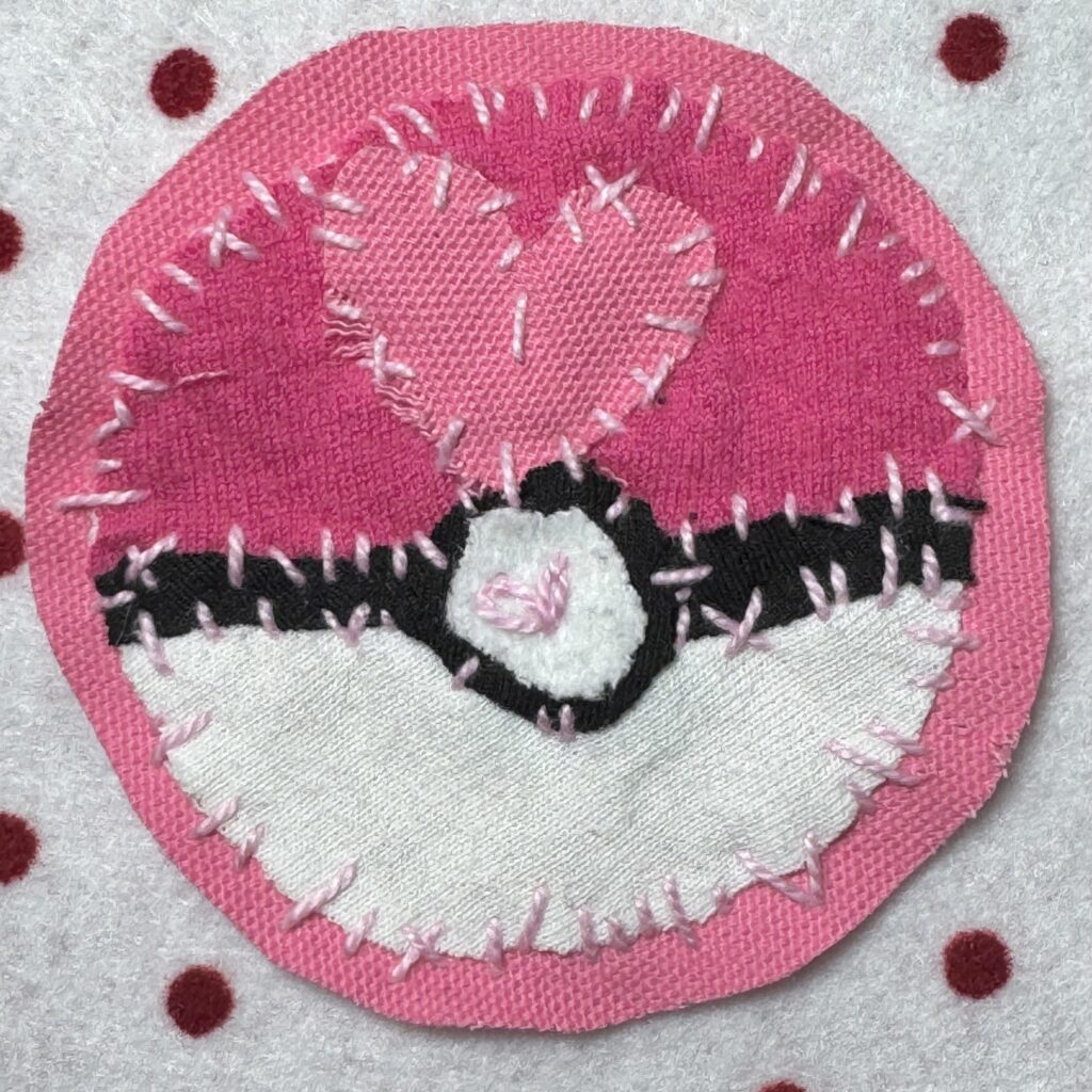 (OC) Love Ball patch made of fabric scraps! 💕🌸