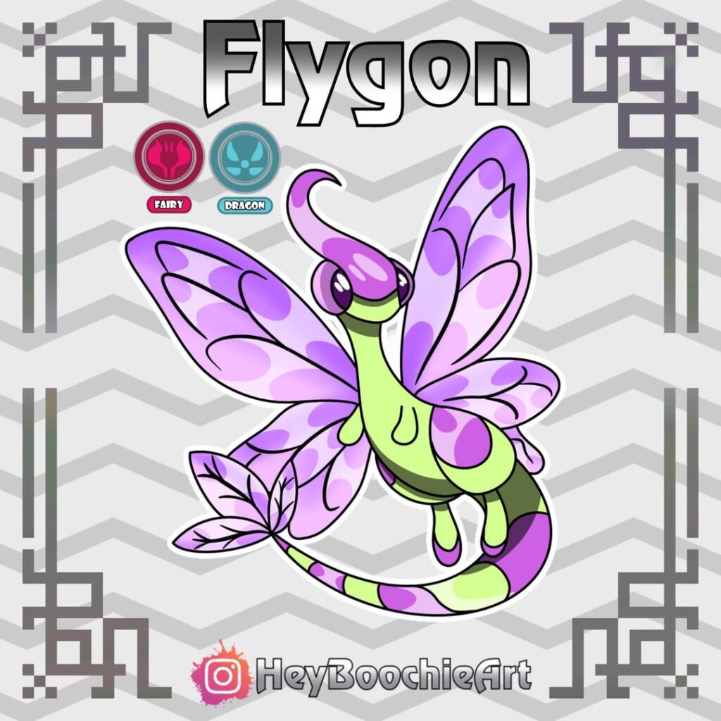 Regional Flygon (and shiny) I made real quick